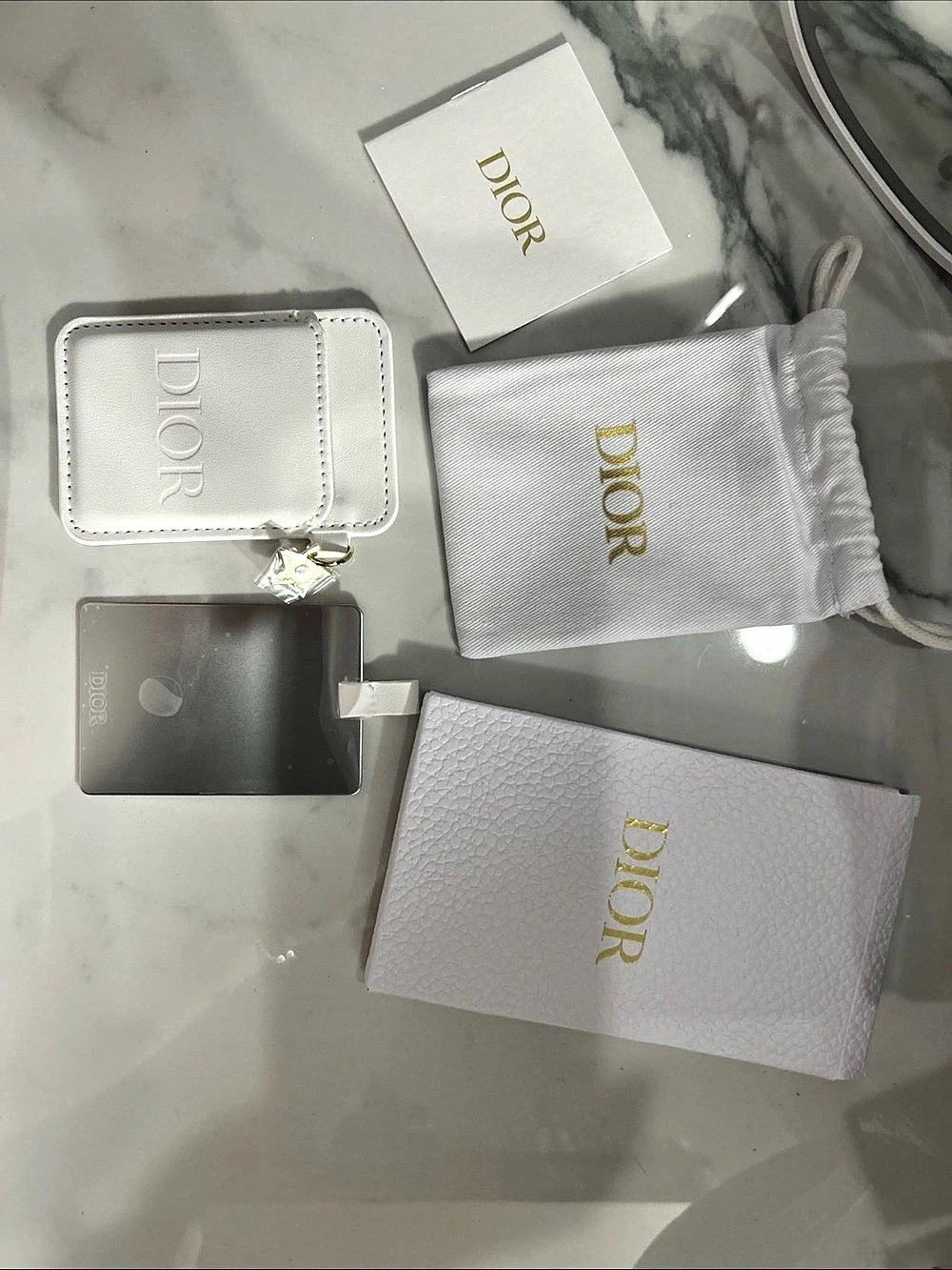 Dior Beauty Phone Pocket Mirror and Card Holder GWP White & Black